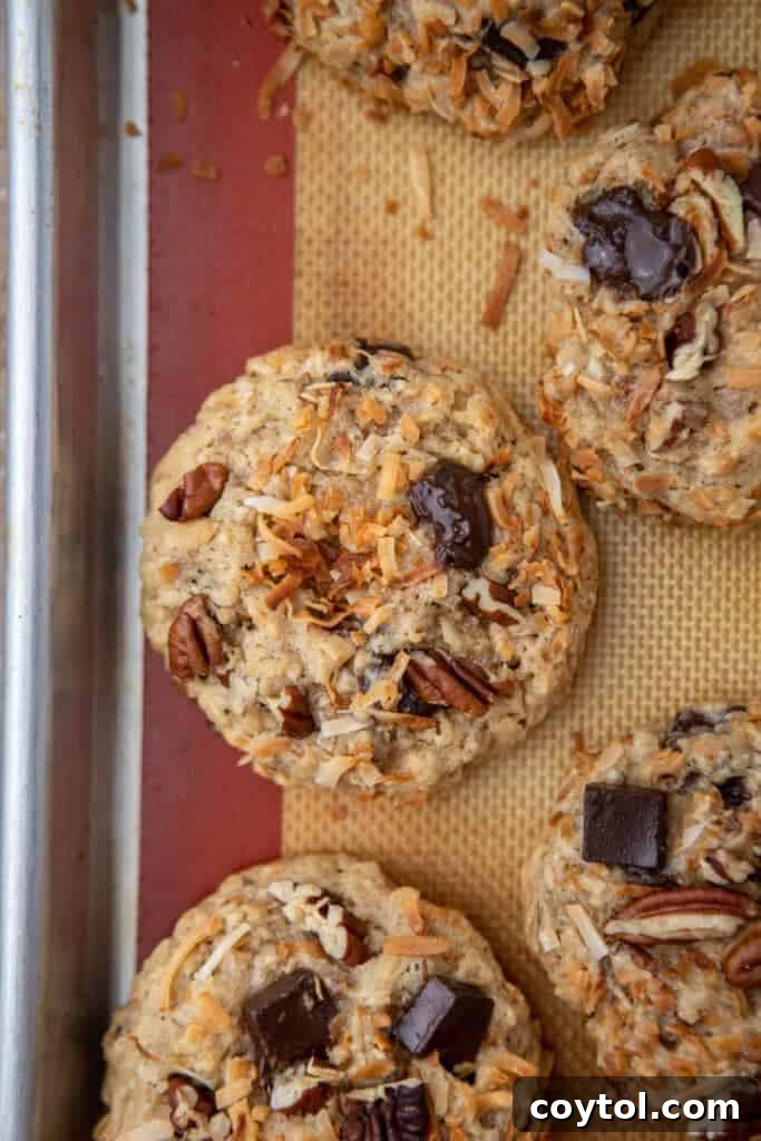 Your New Favorite Cowboy Cookie Recipe 11 Overhead shot of cowboy cookies