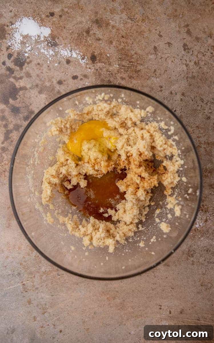 Your New Favorite Cowboy Cookie Recipe 5 Creamed butter in a bowl