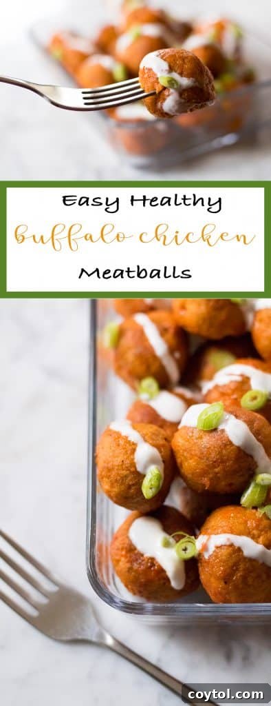 Guilt-Free Baked Buffalo Chicken Meatballs 20 Pinterest easy healthy buffalo meatballs for pinterest