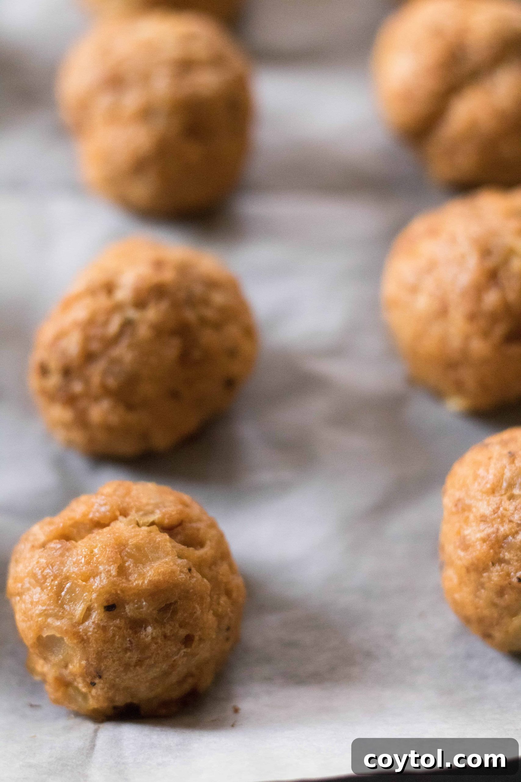 Guilt-Free Baked Buffalo Chicken Meatballs 8 Baked chicken meatballs