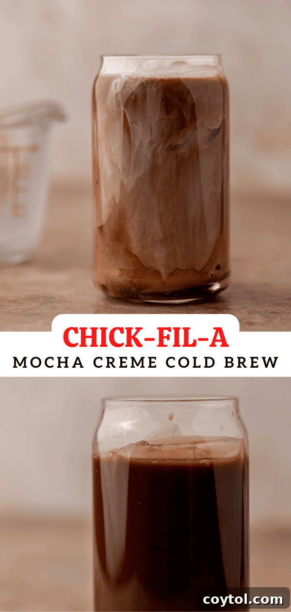 Chick-fil-A cold brew creme mocha copycat recipe pin image 1