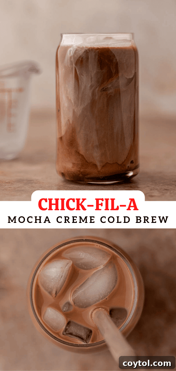 Chick-fil-A cold brew creme mocha copycat recipe pin image 2