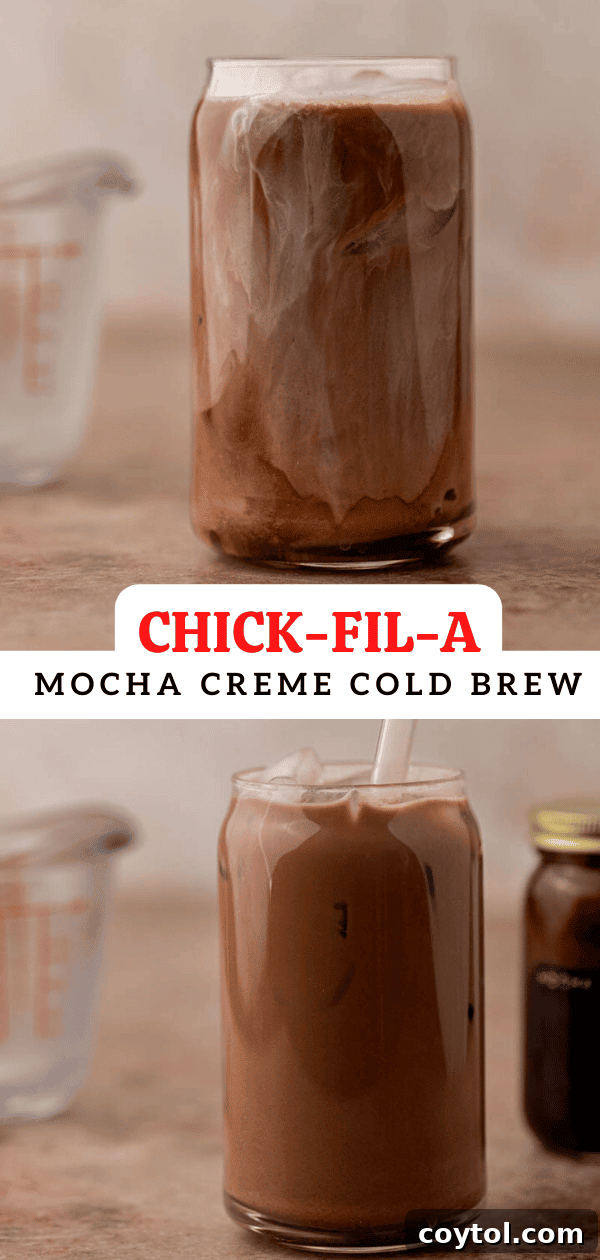 Chick-fil-A cold brew creme mocha copycat recipe pin image 3