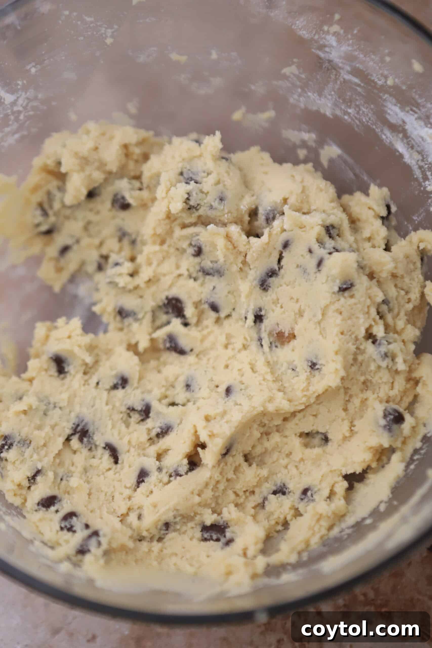 Cookie dough in a bowl