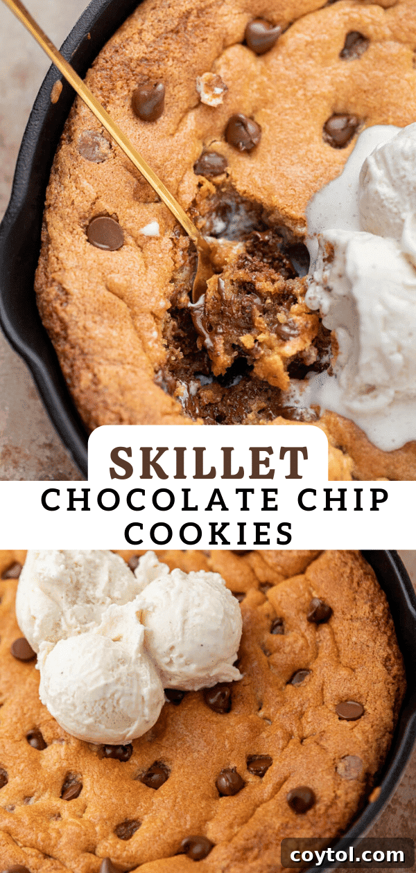 Skillet chocolate chip cookie
