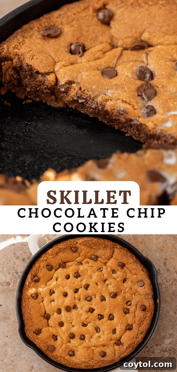 Skillet chocolate chip cookie