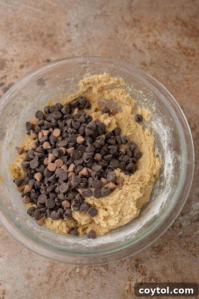 Cookie dough in a bowl