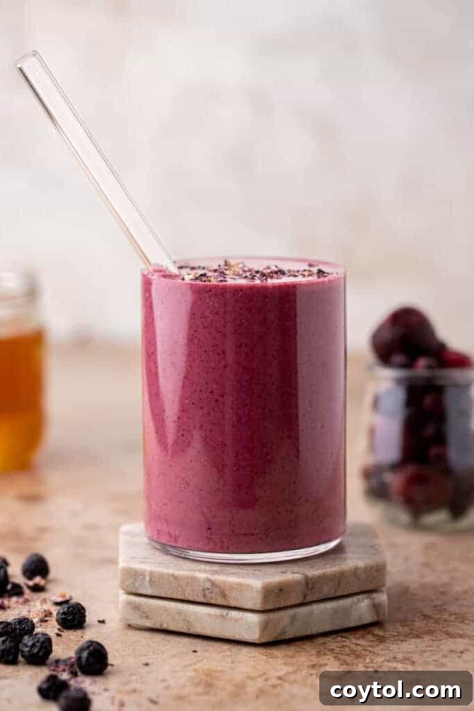 Vibrant mixed berry smoothie