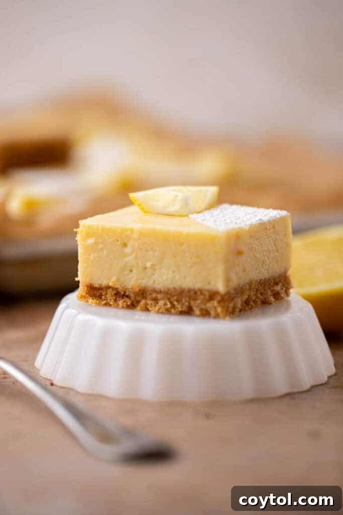 Creamy lemon bars