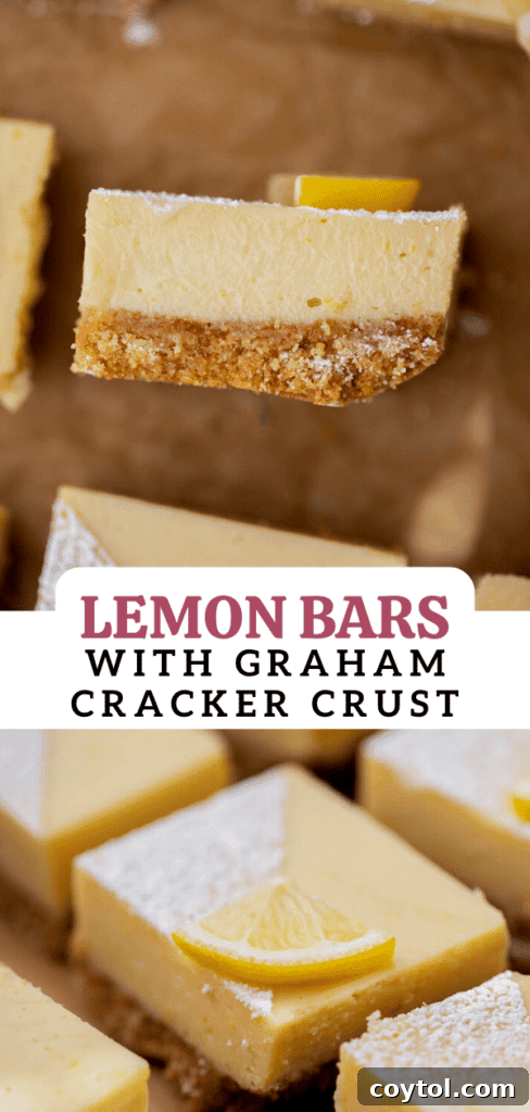 Lemon bars with graham cracker crust