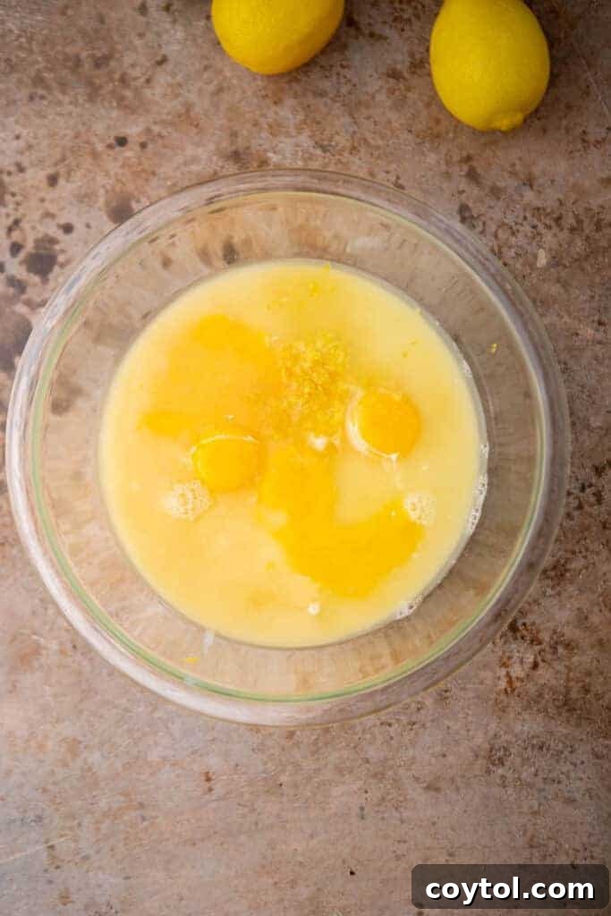 Wet ingredients in a bowl