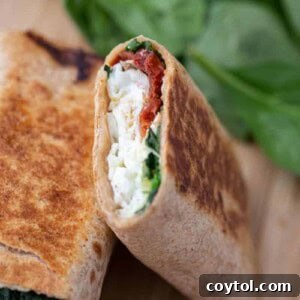 Homemade Starbucks Spinach Feta Wrap 11 Starbucks egg white wrap sliced in half