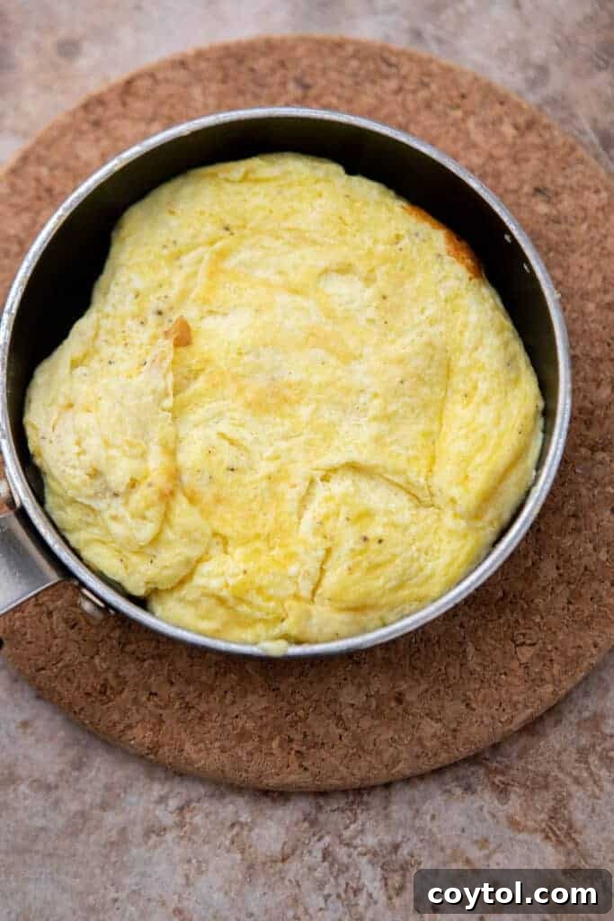 Egg cooked on the stove