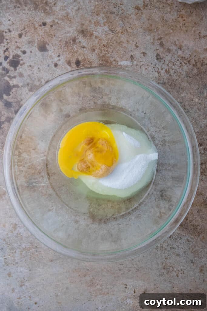 Wet ingredients in a bowl