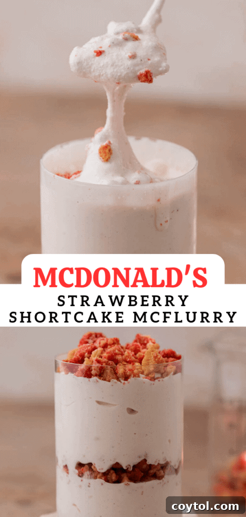 Easy Homemade Strawberry Shortcake McFlurry 16 McDonald's Strawberry Shortcake McFlurry