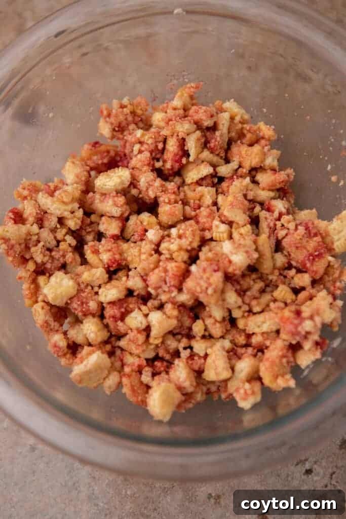 Easy Homemade Strawberry Shortcake McFlurry 6 Strawberry shortcake crunch in a bowl