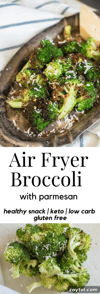 Air Fryer Broccoli parmesan
