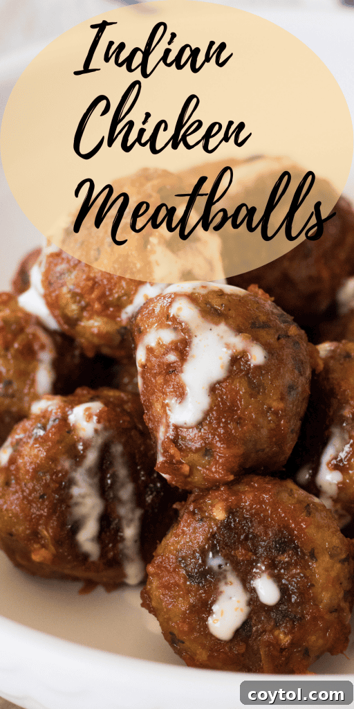 Baked Indian chicken meatballs