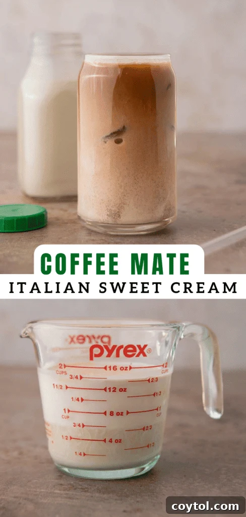 Copycat Coffee Mate Italian Sweet Cream Recipe 10 Coffee mate Italian sweet cream creamer in a beautiful setting