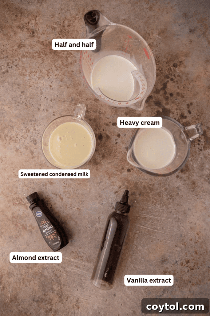 Copycat Coffee Mate Italian Sweet Cream Recipe 3 Ingredients for Italian sweet cream creamer on a kitchen counter