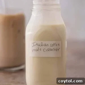 Homemade Italian Sweet Cream Creamer