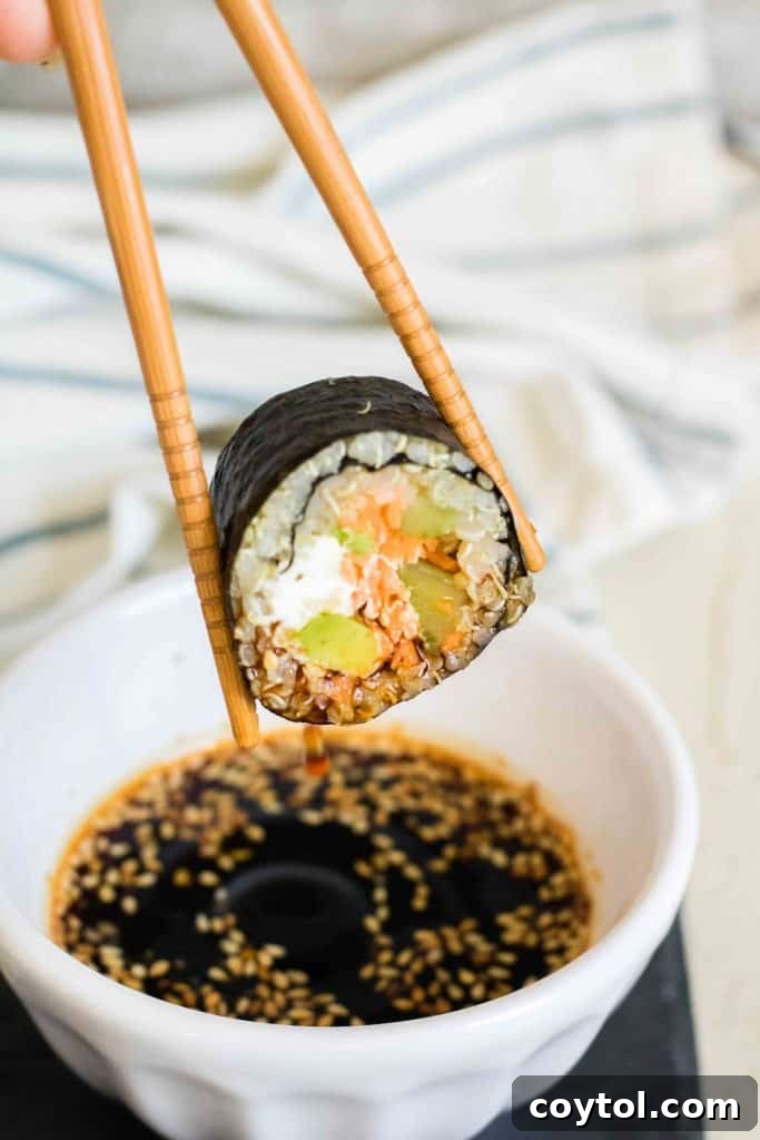 Crafting Vibrant Veggie Quinoa Sushi 2 Delicious and healthy quinoa sushi rolls filled with fresh vegetables, perfect for a light meal.