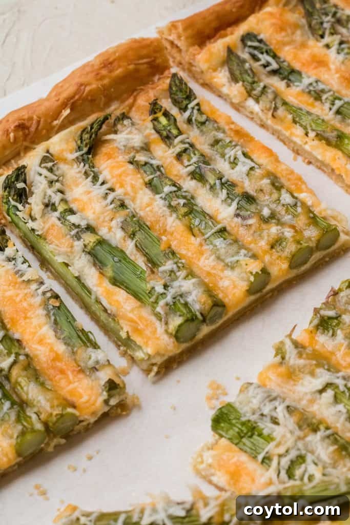 Crafting Vibrant Veggie Quinoa Sushi 17 A beautiful asparagus tart made with puff pastry.