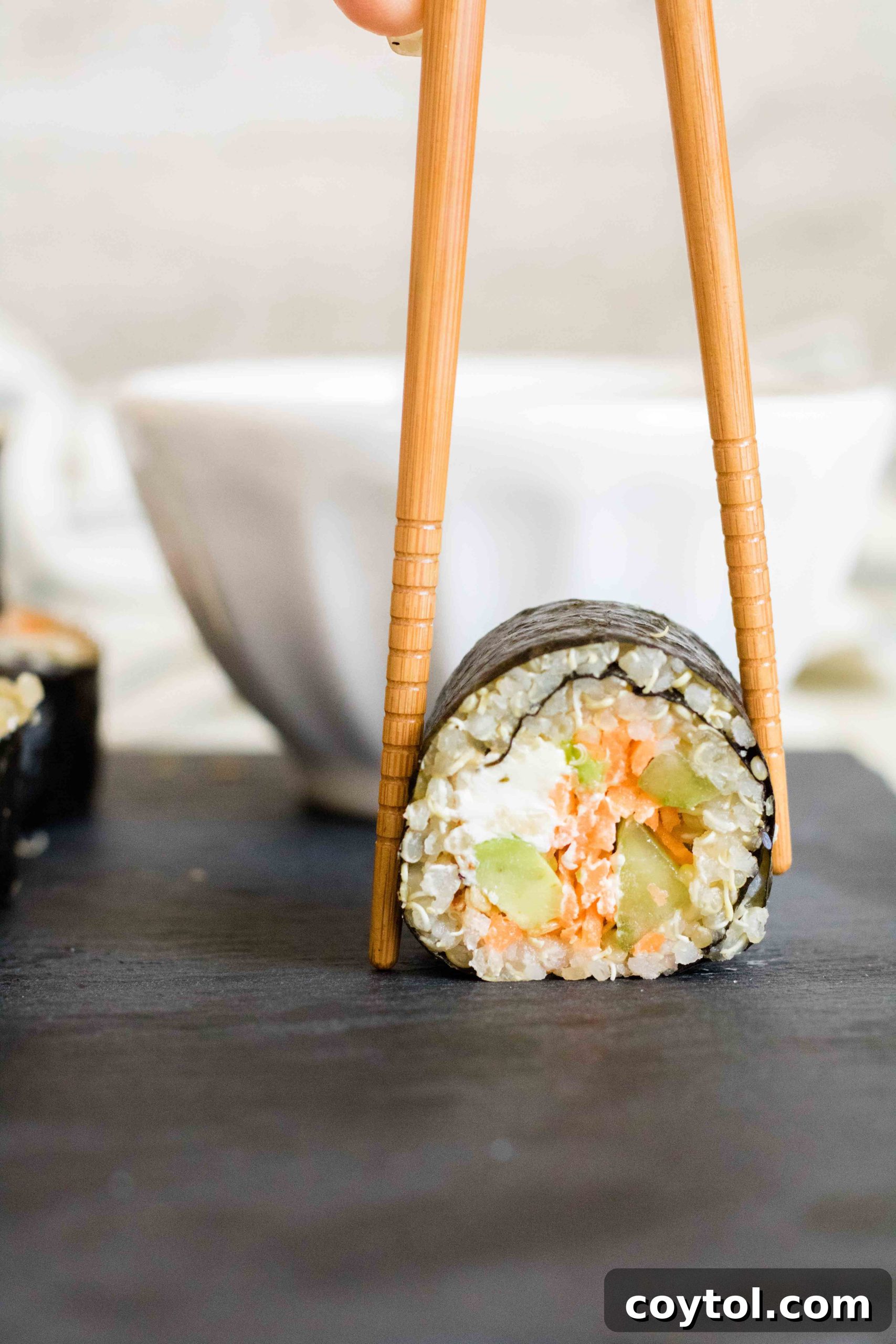 Crafting Vibrant Veggie Quinoa Sushi 3 Step-by-step guide on how to make healthy and delicious quinoa sushi at home.