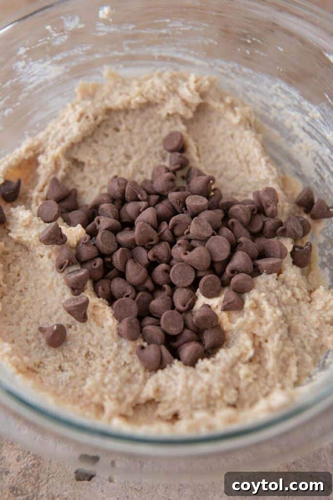 Cookie dough in a bowl