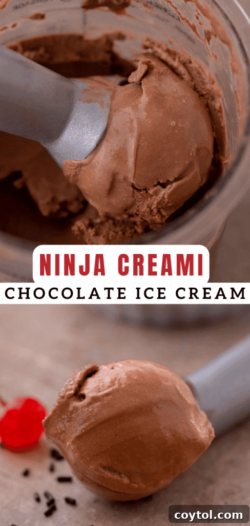 Ninja Creami: The Ultimate Chocolate Experience 11 Pin-worthy image of Ninja Creami chocolate ice cream