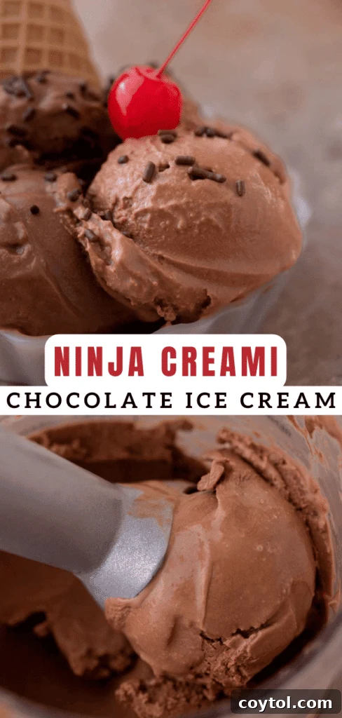 Ninja Creami: The Ultimate Chocolate Experience 13 Close-up of creamy Ninja Creami chocolate ice cream