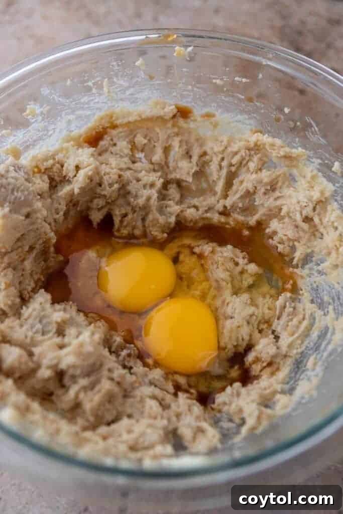 Creamed butter in a bowl