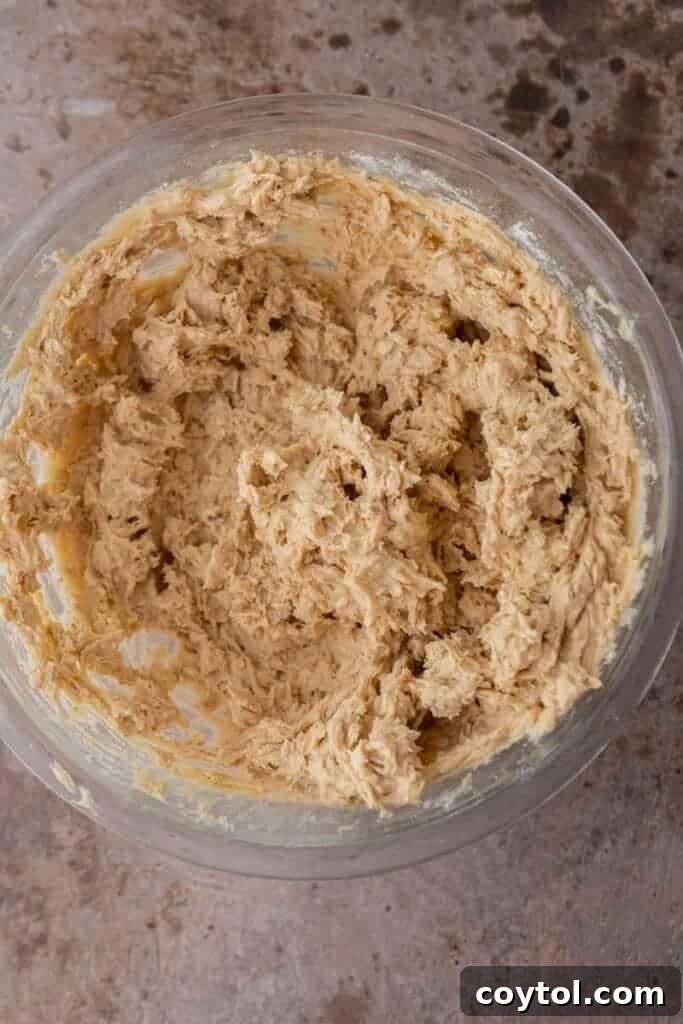 Cookie dough in a bowl