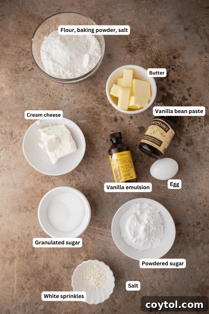 Crumbl Vanilla Bean Cupcake Dream Cookie 3 Ingredients on the counter