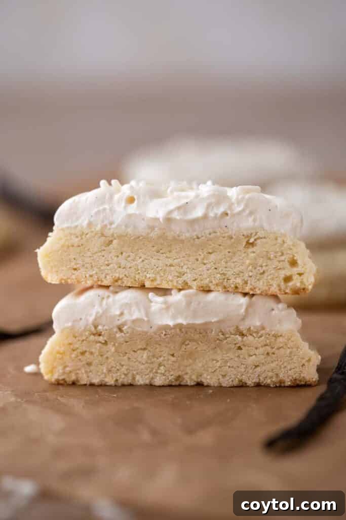 Crumbl Vanilla Bean Cupcake Dream Cookie 4 Crumbl vanilla cookies sliced in half