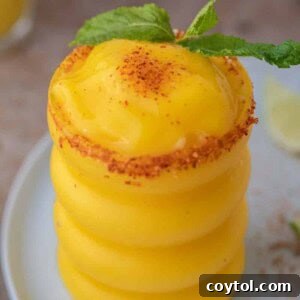 Delicious frozen mango margarita