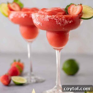 Frozen strawberry margarita