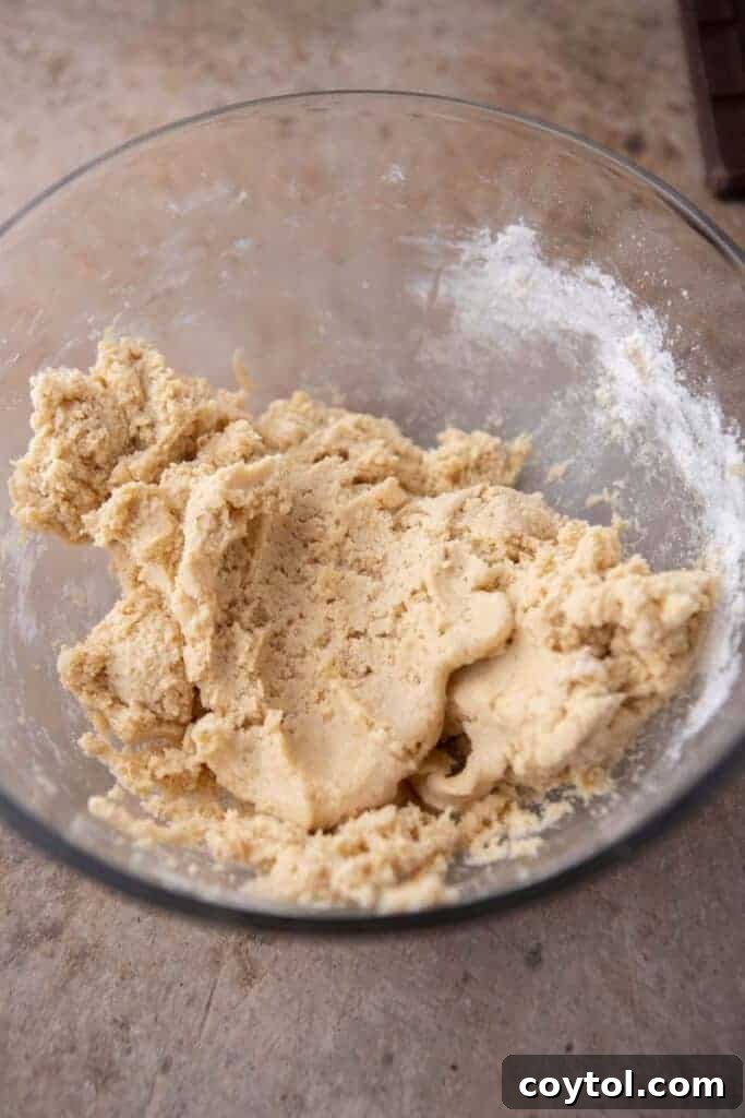 Cookie dough in a bowl