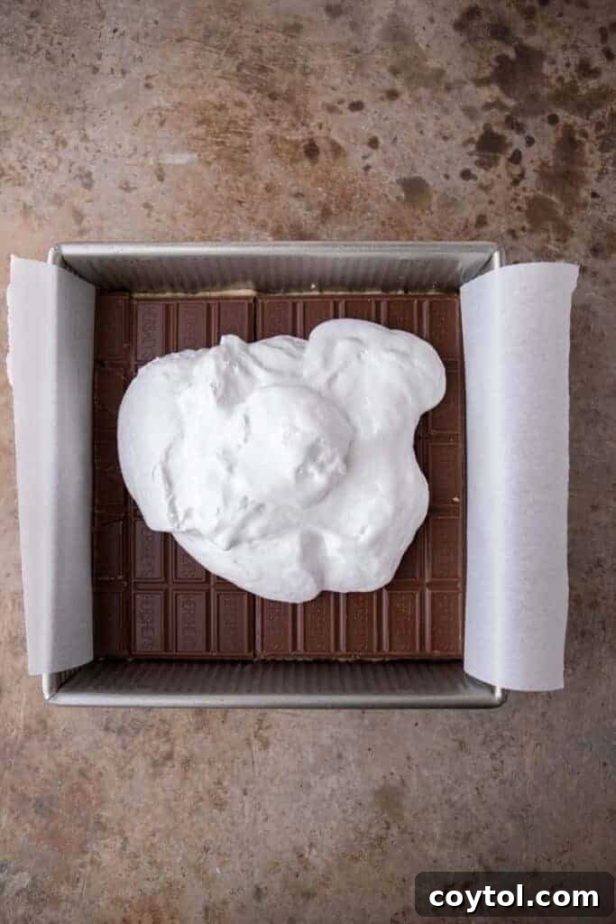 Chocolate bars in baking pan