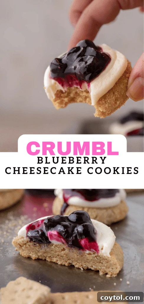 Crumbl blueberry cheesecake cookie