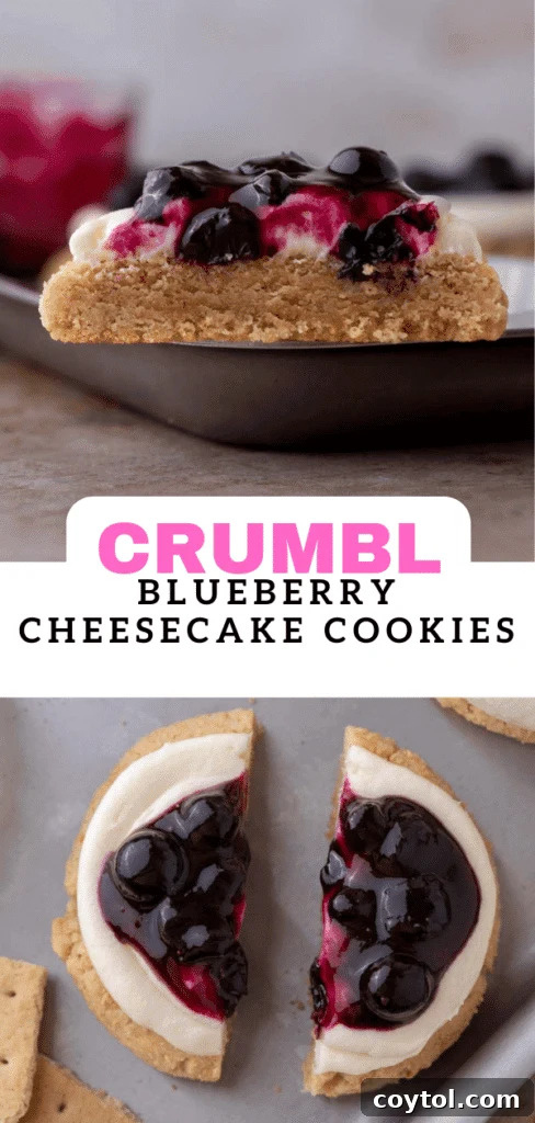 Crumbl blueberry cheesecake cookie