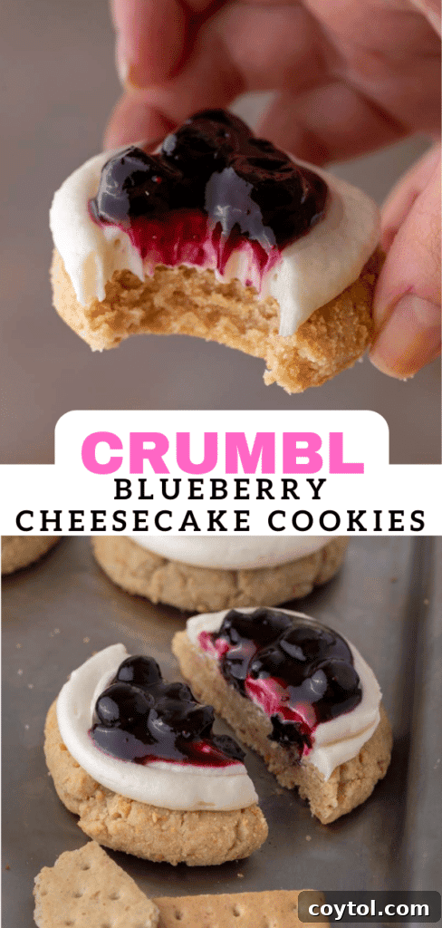 Crumbl blueberry cheesecake cookie