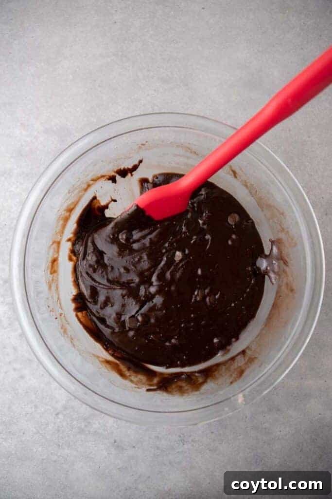 Brownie batter in a bowl