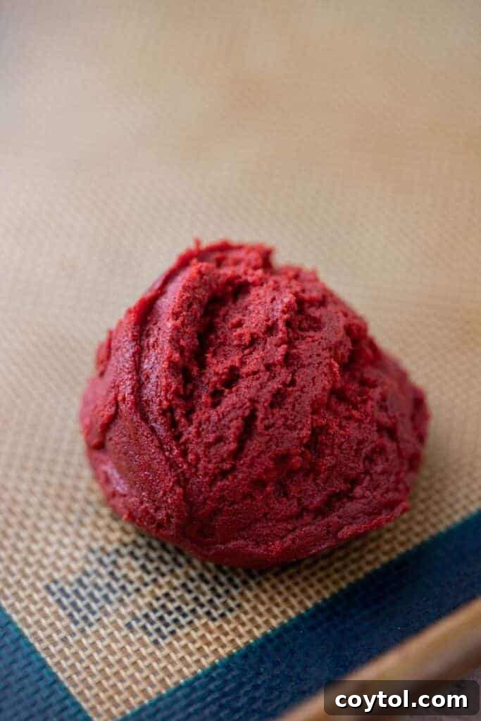 Crumbl red velvet cupcake cookie dough ball