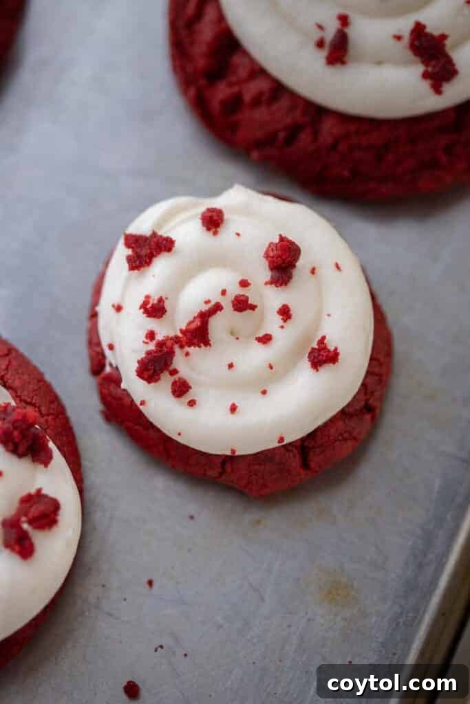 Crumbl red velvet cupcake cookies