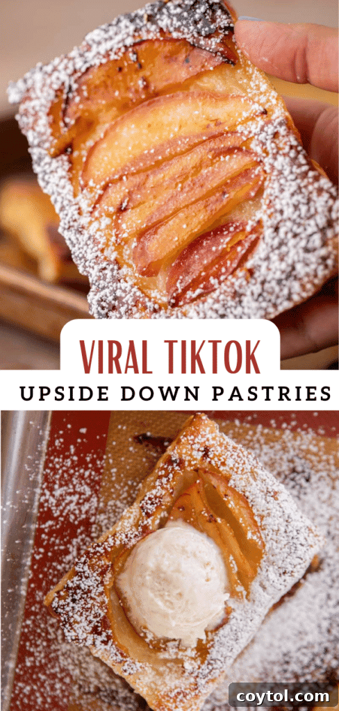 Flip for Flavor: Viral Upside-Down Pastries 13 Promotional image for TikTok upside down pastries recipe with a finished pastry.