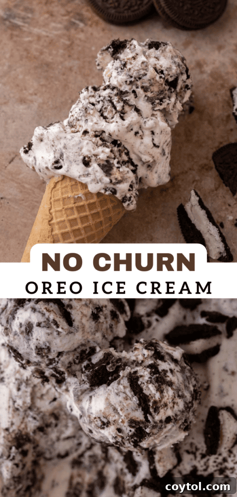 No-Churn Oreo Ice Cream Bliss 14 No churn Oreo ice cream