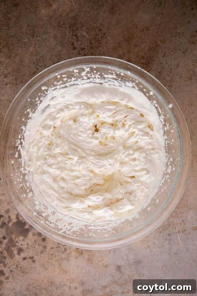 No-Churn Oreo Ice Cream Bliss 4 Whipped cream on a bowl