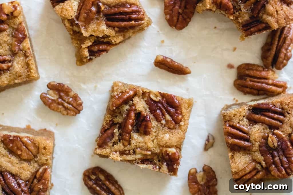 Reese's Heart Peanut Butter Blondies 4 Delicious brown butter candied pecan blondies