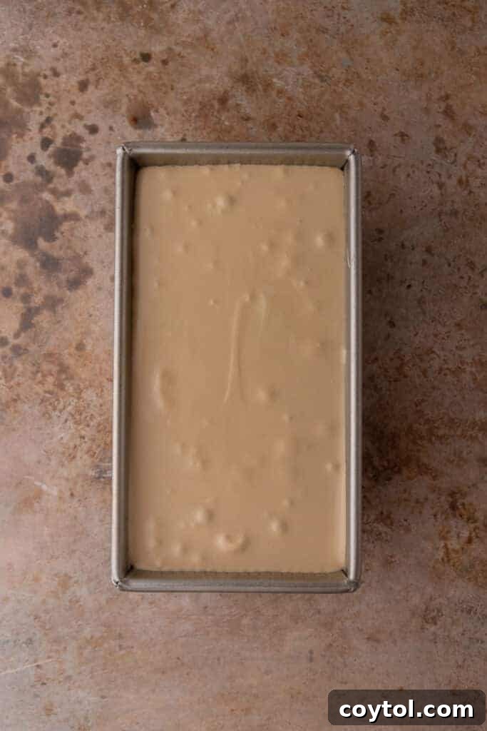 The fully mixed no-churn coffee ice cream base, showing its light and creamy consistency before freezing.